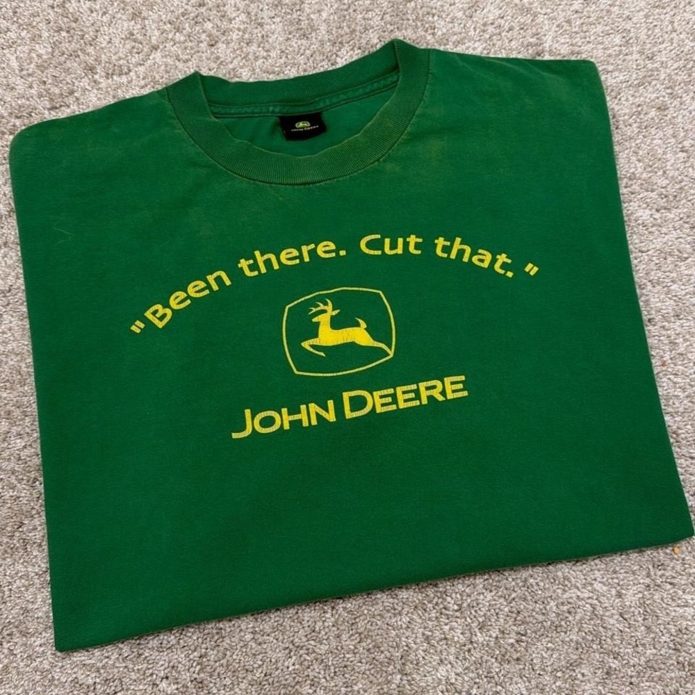 Y2K Vintage‎ John Deere Graphic Logo T-Shirt | Green | XL